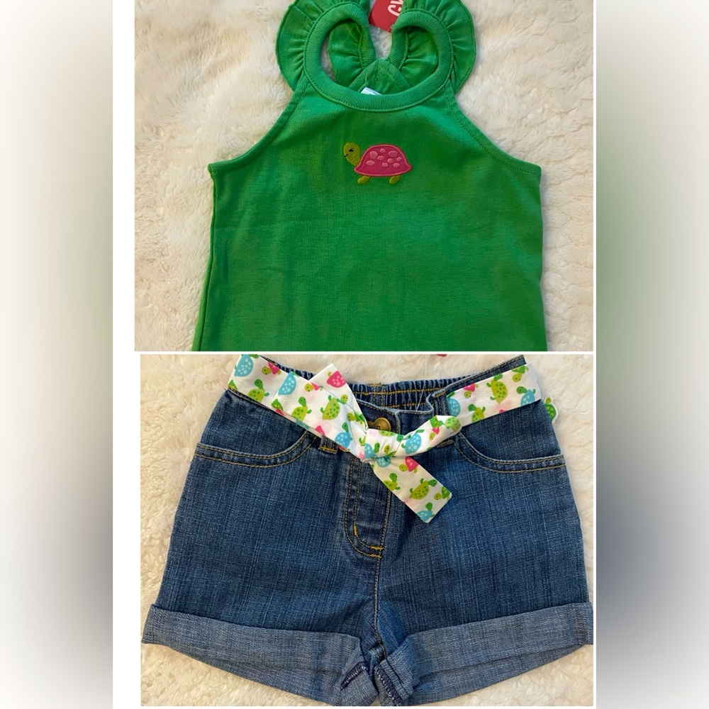Gymboree Turtle tank and shorts set 🐢 💕🐢 Size 12-18 months. NWT
